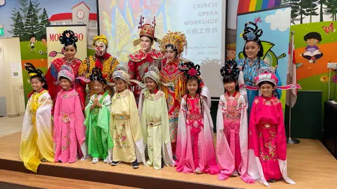 Opera outreach at Nanyang Kindergarten by opera troupe Tok Tok Chiang in 2023.