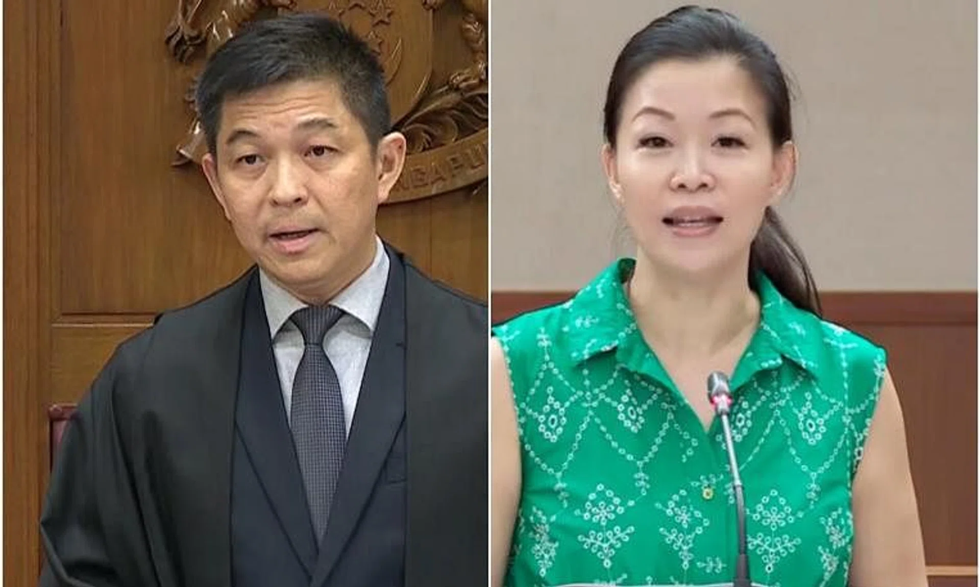 Speaker of Parliament Tan Chuan-Jin (left) and Tampines GRC MP Cheng Li Hui have resigned.