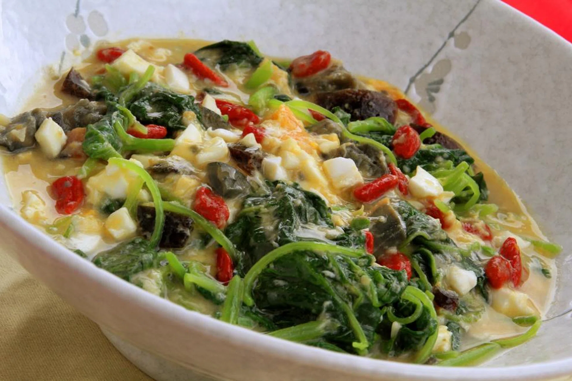 Whip up this trio egg spinach dish for the festive season.