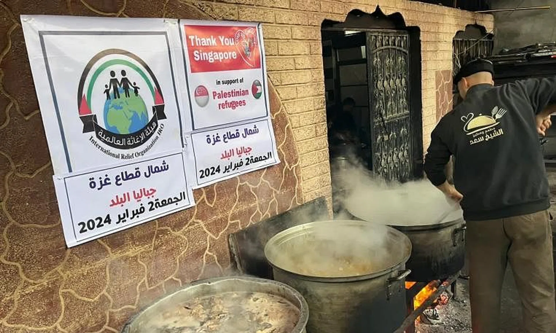 One of the kitchens at Jabalia camp in February. Love Aid Singapore jointly runs three of them at the refugee camp.