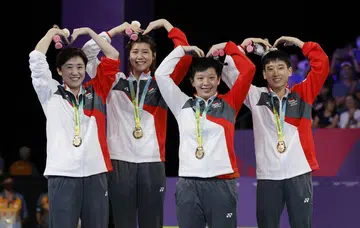 Women's table tennis team beat Malaysia, deliver first gold for Singapore