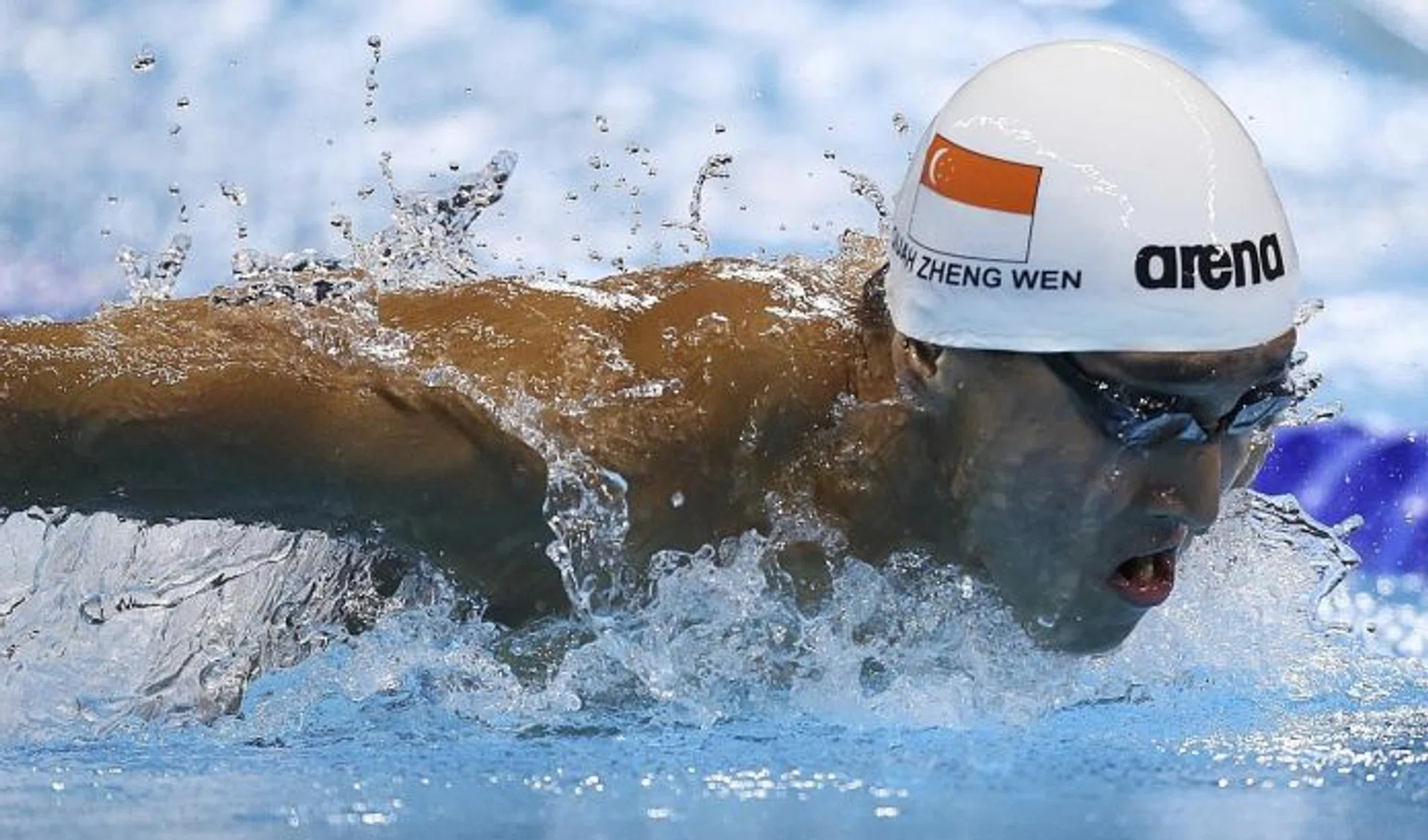 CREDITABLE: Quah Zheng Wen clocking 1min 56.11sec in the 200m butterfly semi-final, finishing 10th overall yesterday.