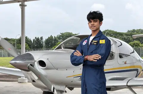 Teen earns his wings before a licence to drive