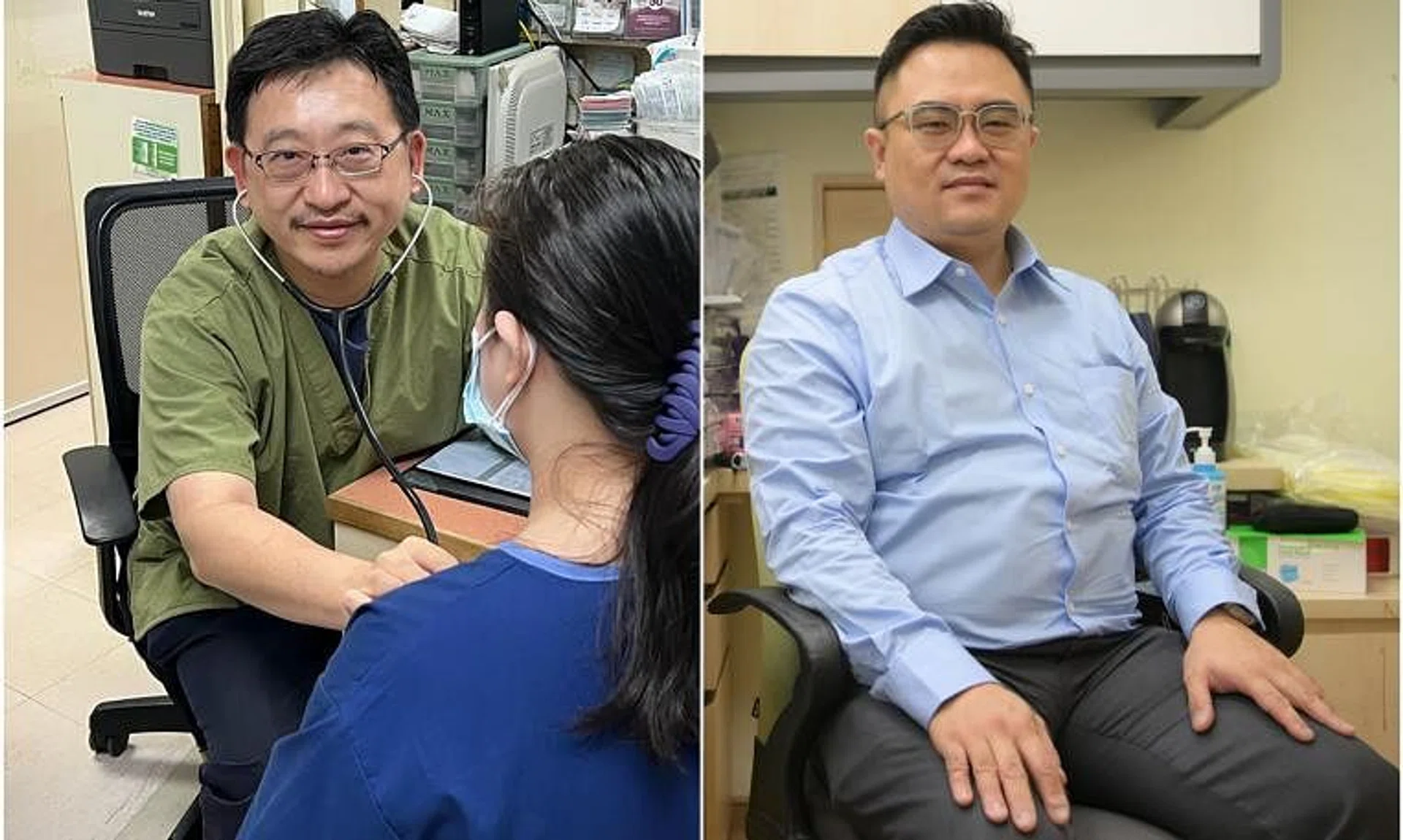 Dr Yap Siong Yew (left) of Cashew Medical and Surgery, and Dr Jonathan Yeo of Family Medicine Clinic Chinatown.