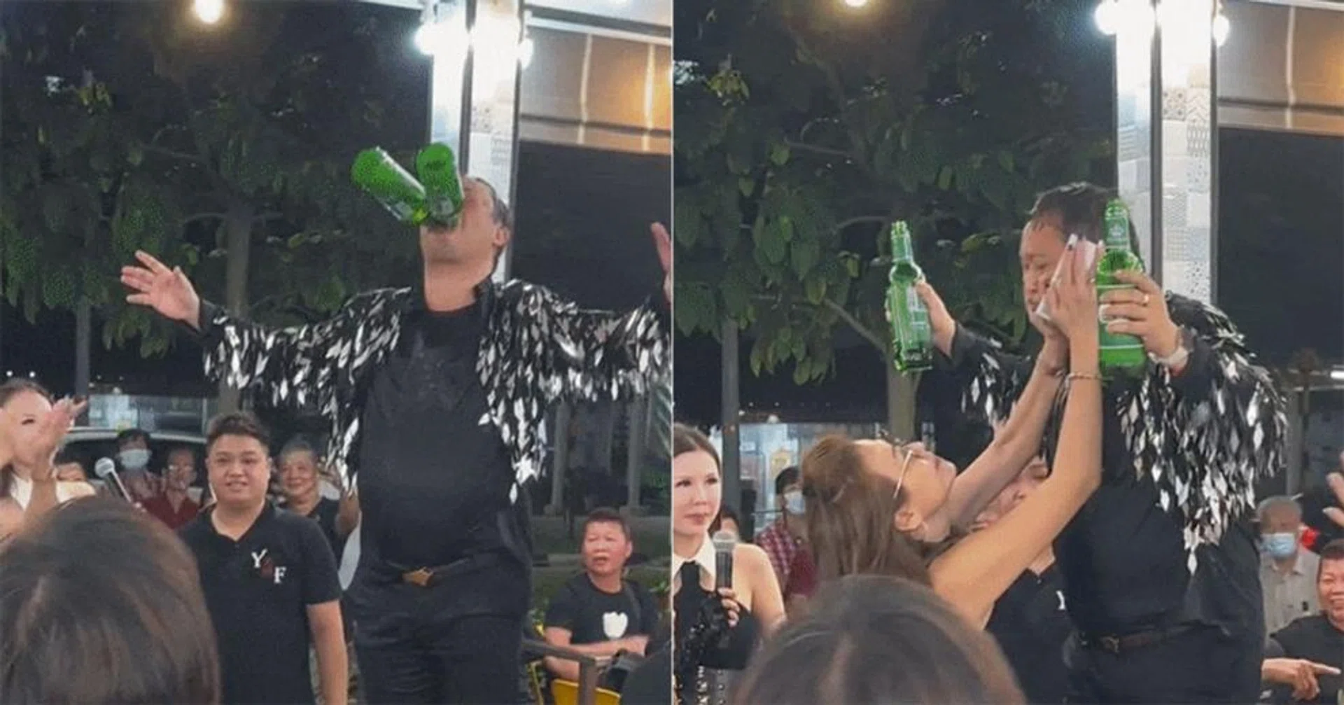In the HDB coffee shop in Hougang, patrons were seen having the time of their lives in a video shared on TikTok.