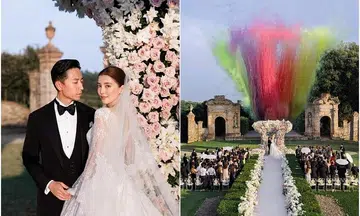 HK actress Karena Ng holds fairy-tale wedding in Italy