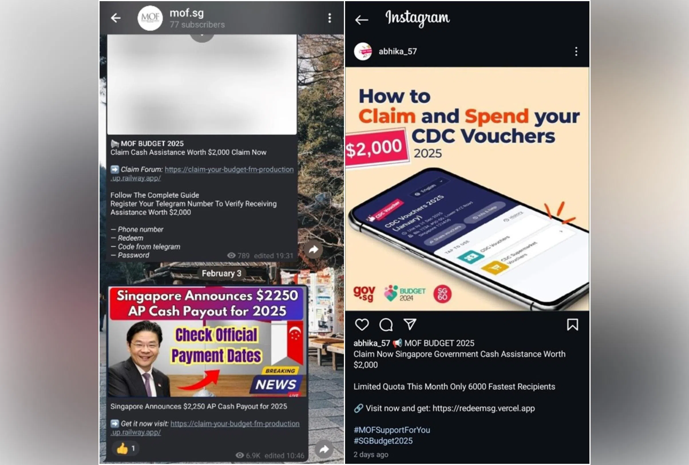 Resurgence of phishing fake sites, posts on govt payouts