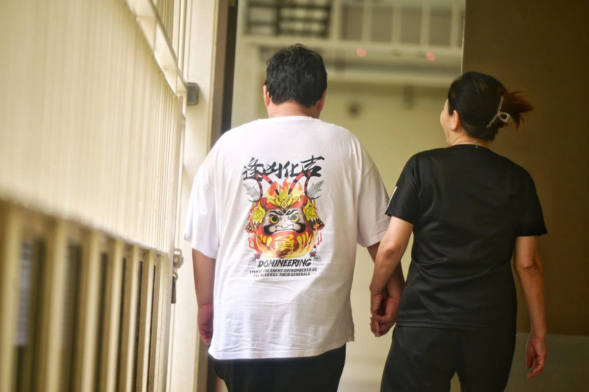 Andy (left), 40, with his mother, Madam Sim, 60, seen on Dec 12. Andy has a below-average IQ of 53.
