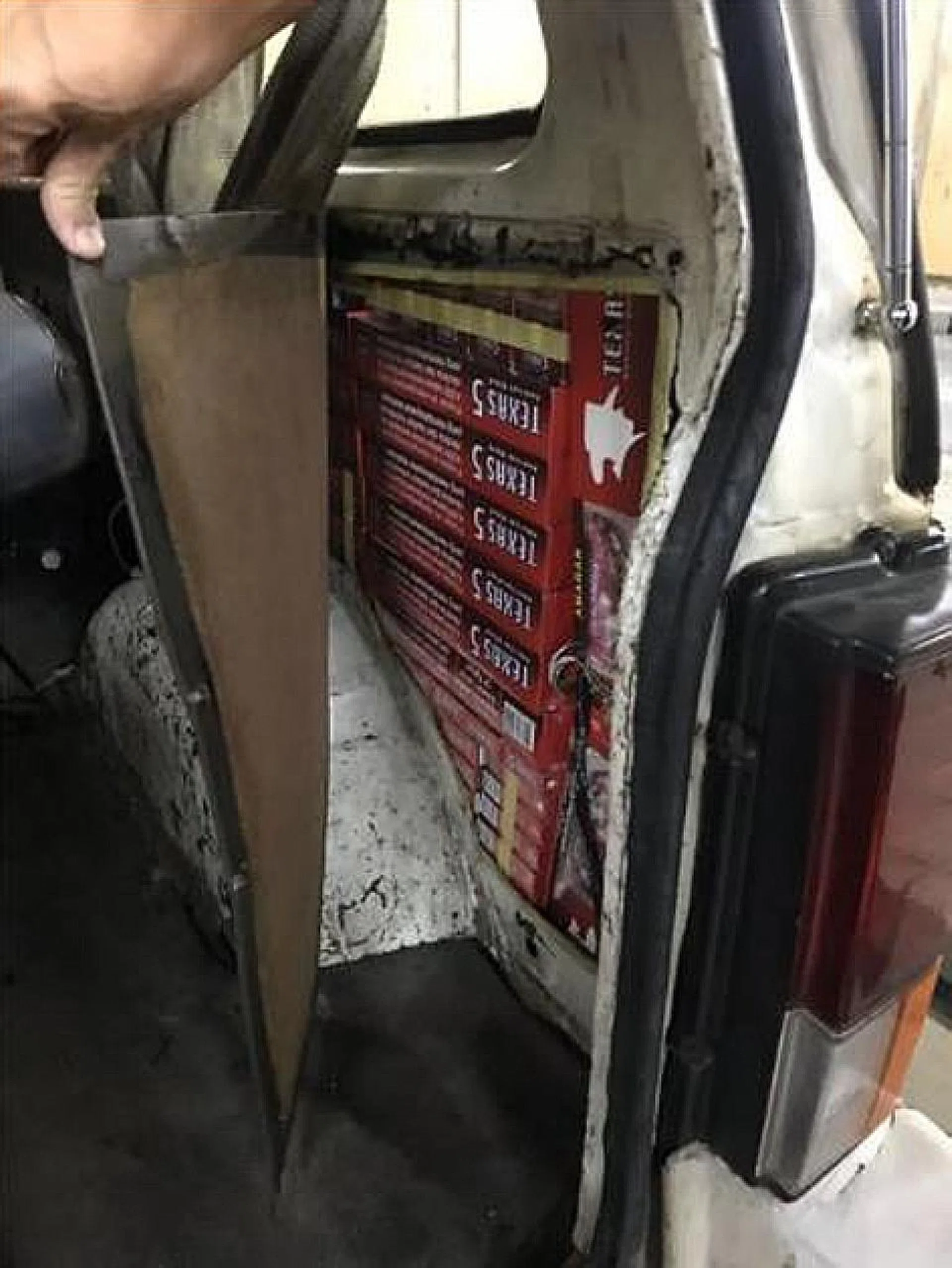 Contraband cigarettes seized by Singapore Customs. 