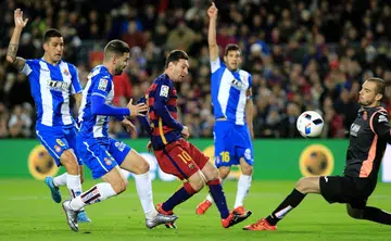 Espanyol keeper escapes red despite vicious stamp on Messi in ill-tempered cup game