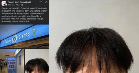 Man laments 'pineapple head' haircut; shop owner invites him for a redo