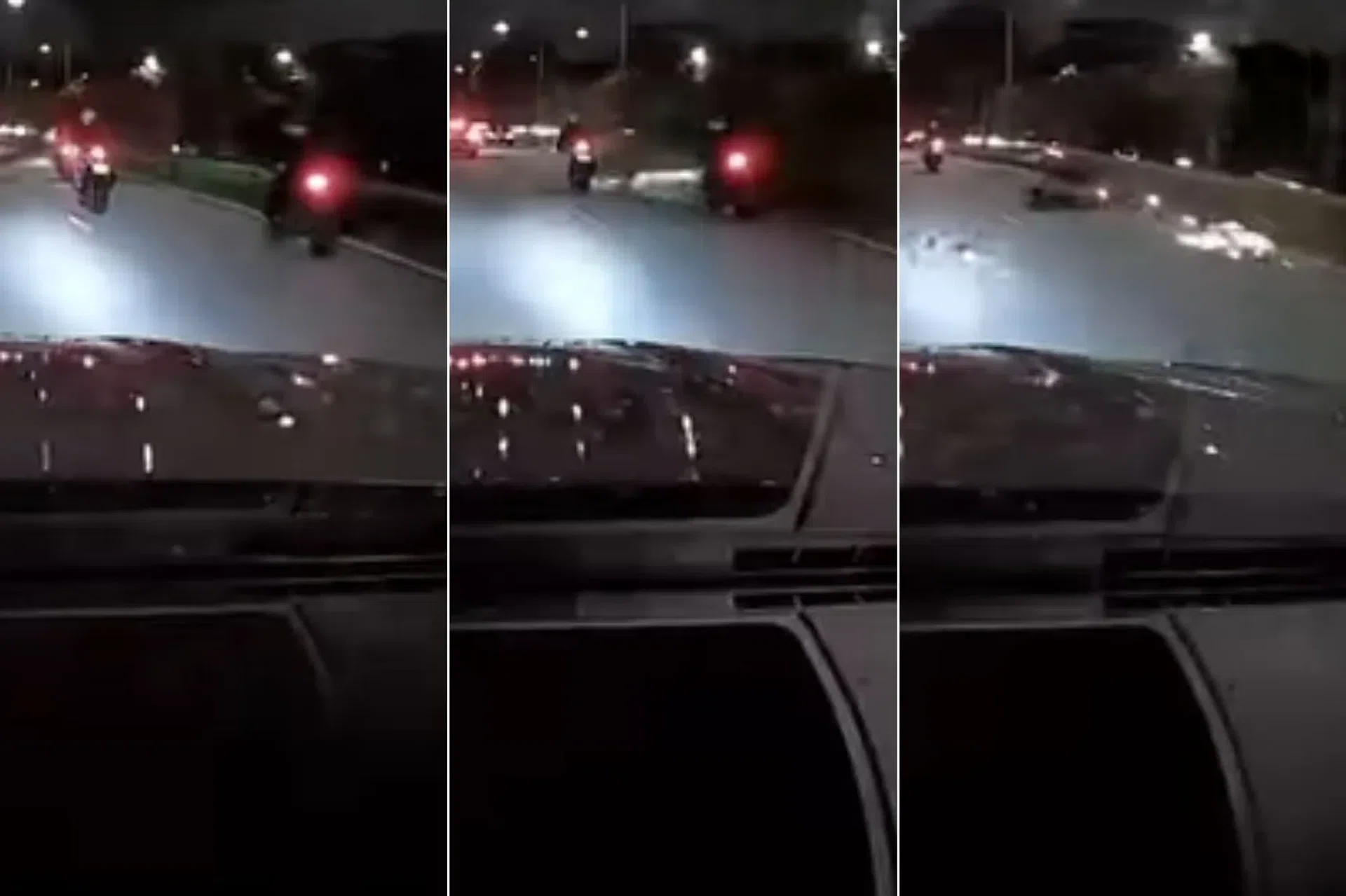 The SCDF said it was alerted to a road traffic accident on the SLE towards CTE, before the Lentor Avenue Exit, at about 10.10pm on Oct 25.