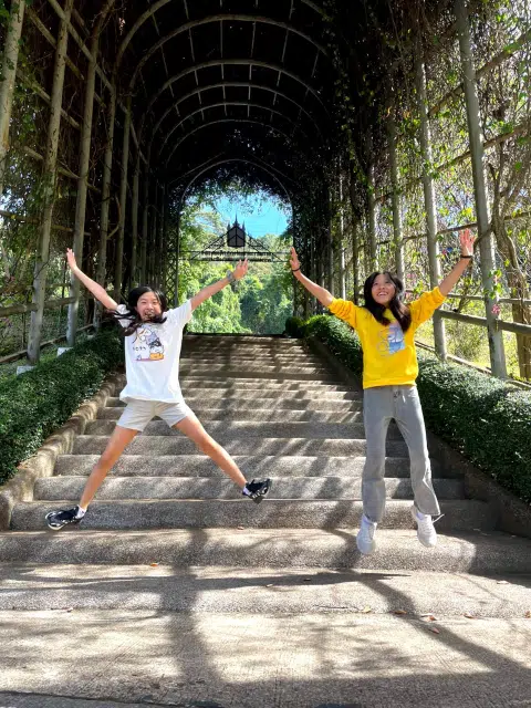 Sisters Eleora (left) and Elise Liang on a family road trip from Chiang Mai to the town of Pai in northern Mae Hong Son province in 2022.