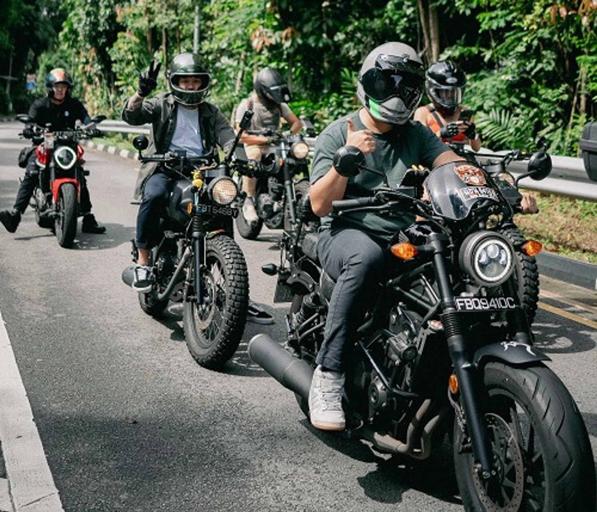 Bikers took to the street in support of Movember.