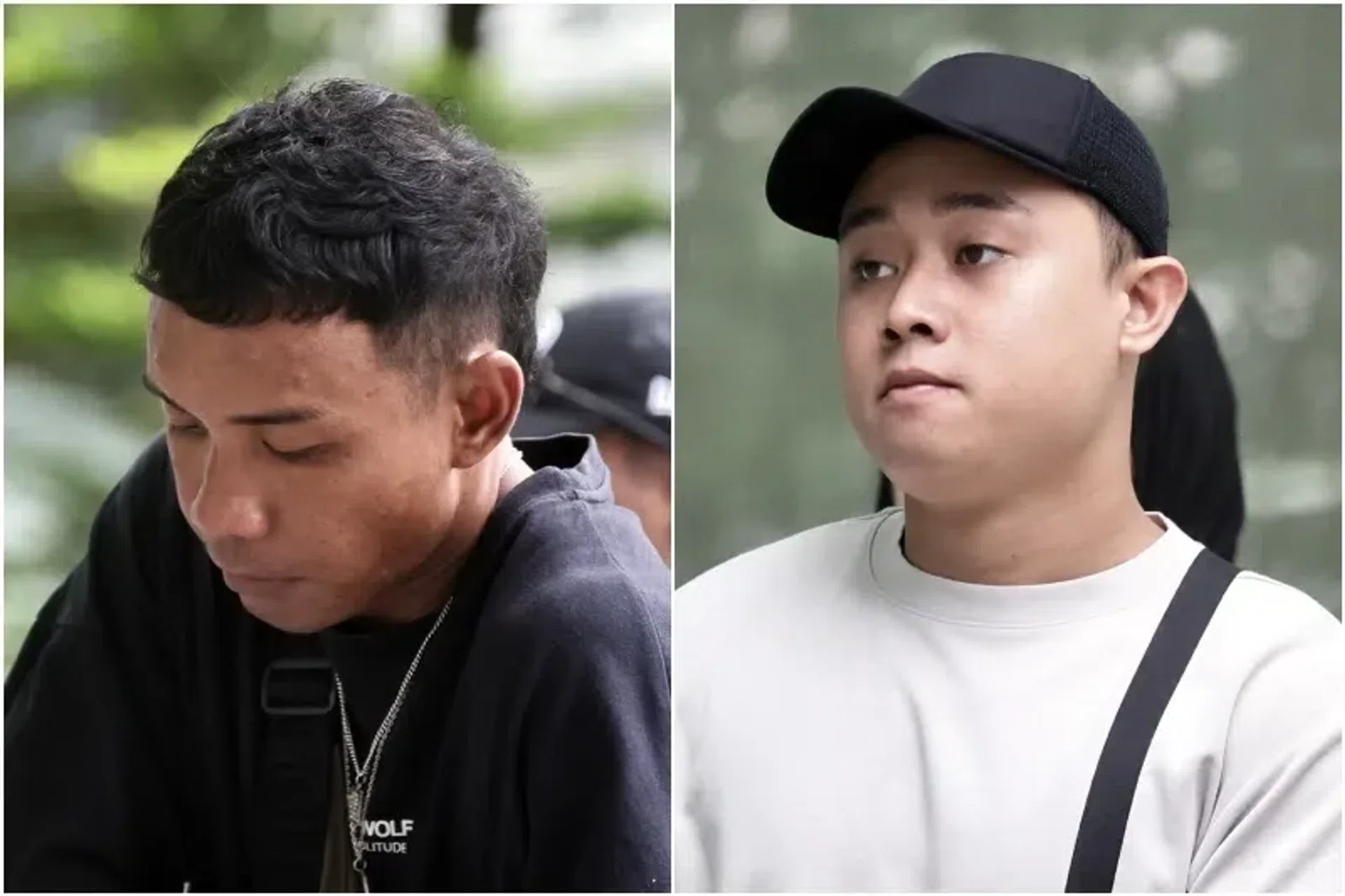 Mohamad Aziffi Selamat (left) and Muhammad Khairul Amir Suhaimi were sentenced to jail on Oct 21.