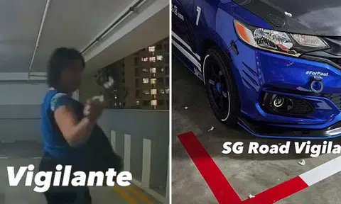 Woman tears and throws tissue paper on car at Yishun carpark, caught on video twice