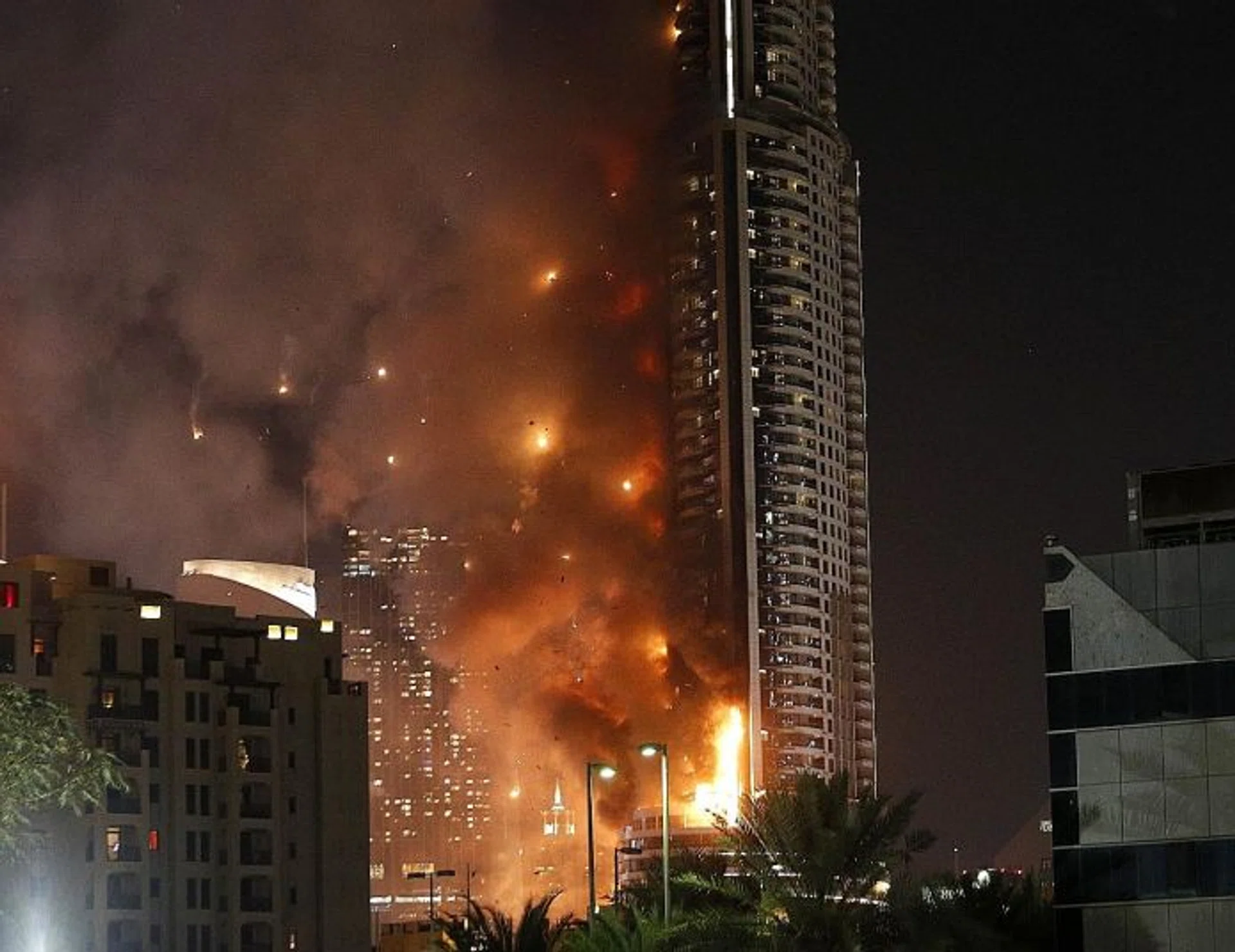 CASUALTIES: The fire at The Address Downtown hotel in Dubai left 16 people injured.