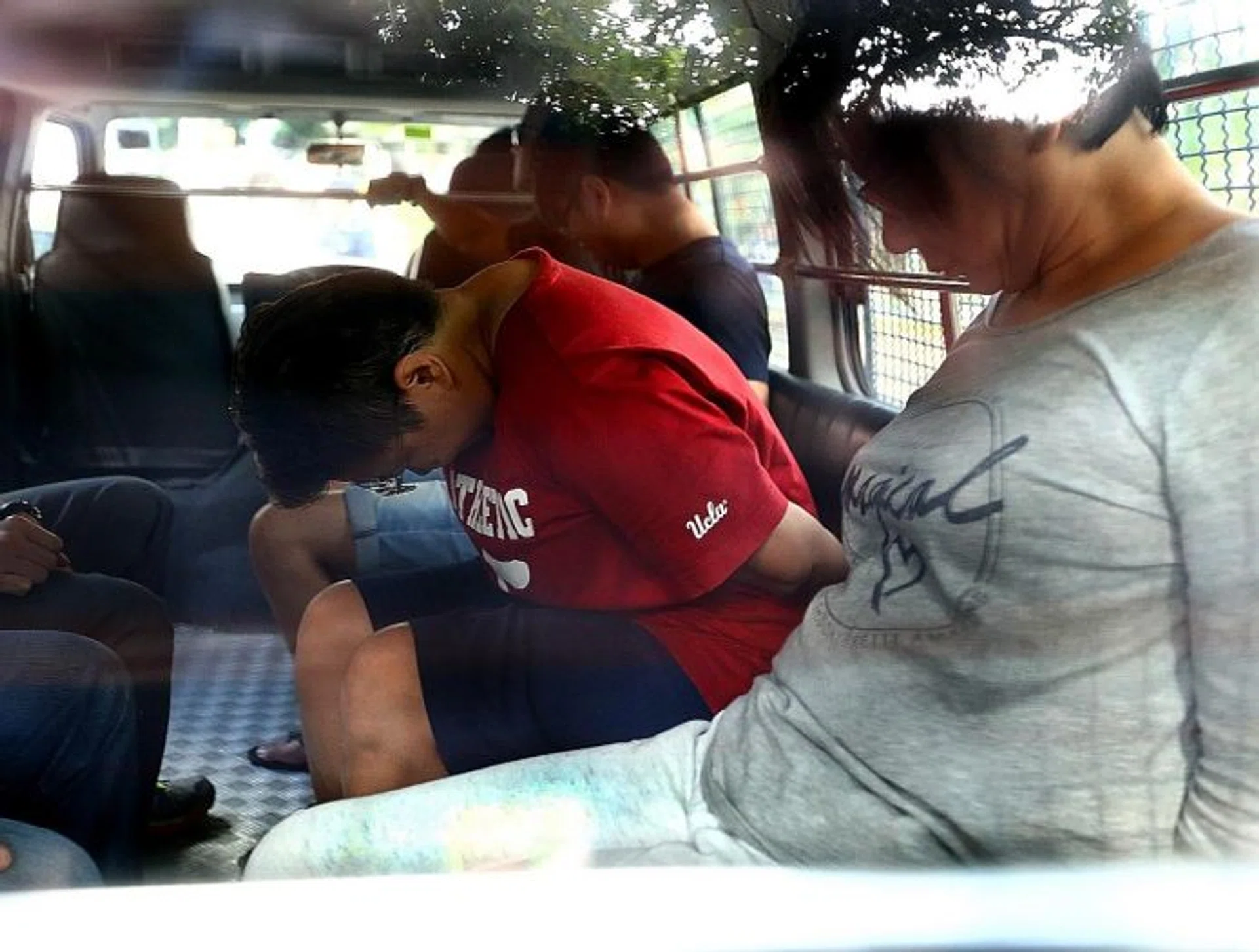 SUSPECTS: Benjamin Ling Jialiang, Fong Ling Ling (above, in red) and Judy Wee Aye Fong (right).