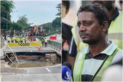 'I want to help': Foreign workers rescued driver from Tanjong Katong Road sinkhole