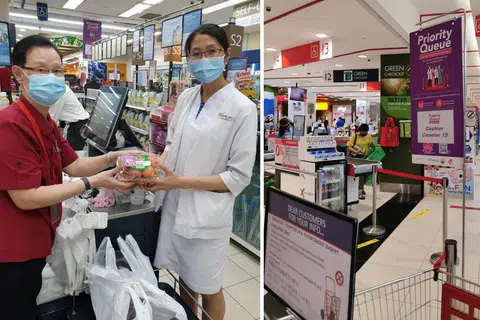 Priority queue for healthcare heroes at FairPrice