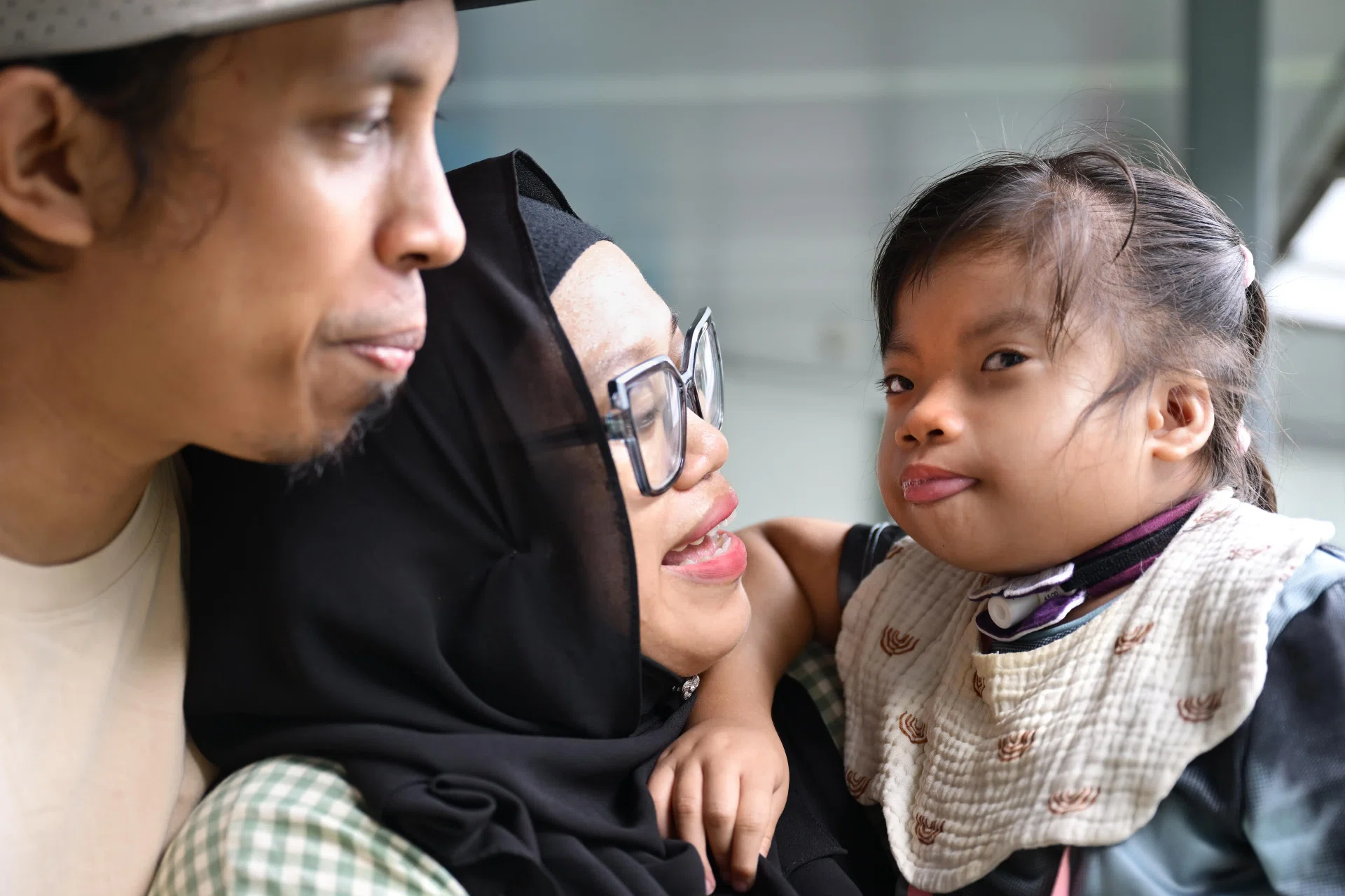 Rania Safiyya Ridzwan, five, has a rare genetic disorder called Kaufman oculocerebrofacial syndrome.