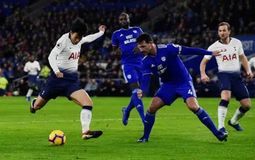 Spurs back to second after 3-0 win over Cardiff