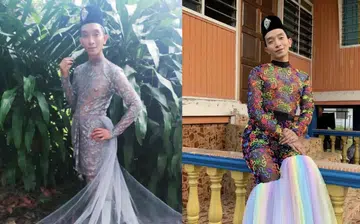 M'sian man unperturbed by criticism over his colourful (and see-through) Hari Raya outfits