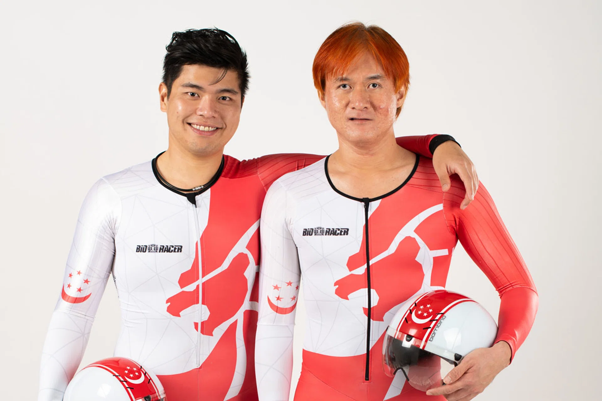 Ang Kee Meng (left) with Steve Tee. 