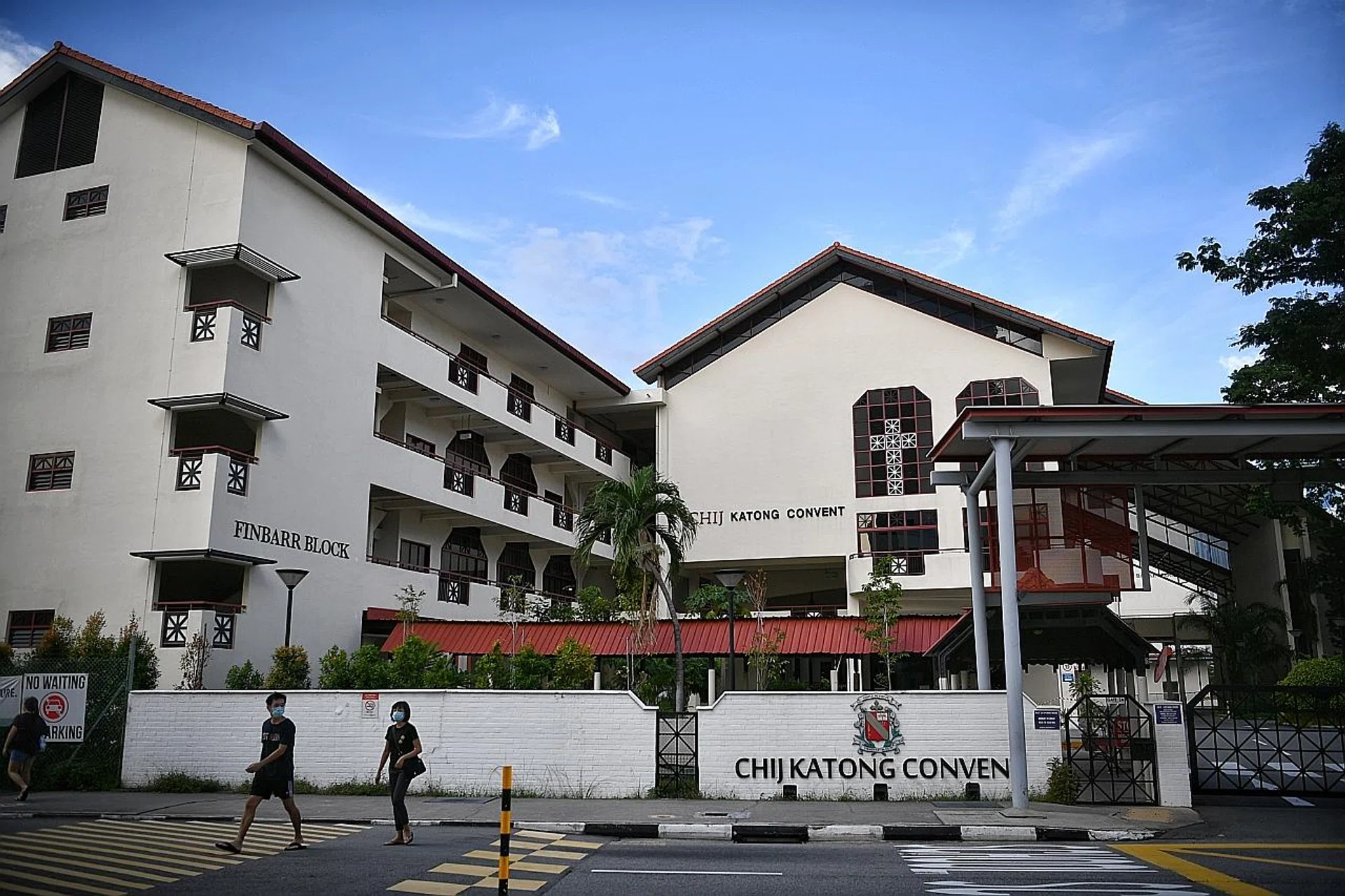 The five cases do not constitute a cluster as they are from different schools - Anglican High School, CHIJ Katong Convent (above), CHIJ St Theresa's Convent, Geylang Methodist Secondary School and Hwa Chong Institution, said MOE. 