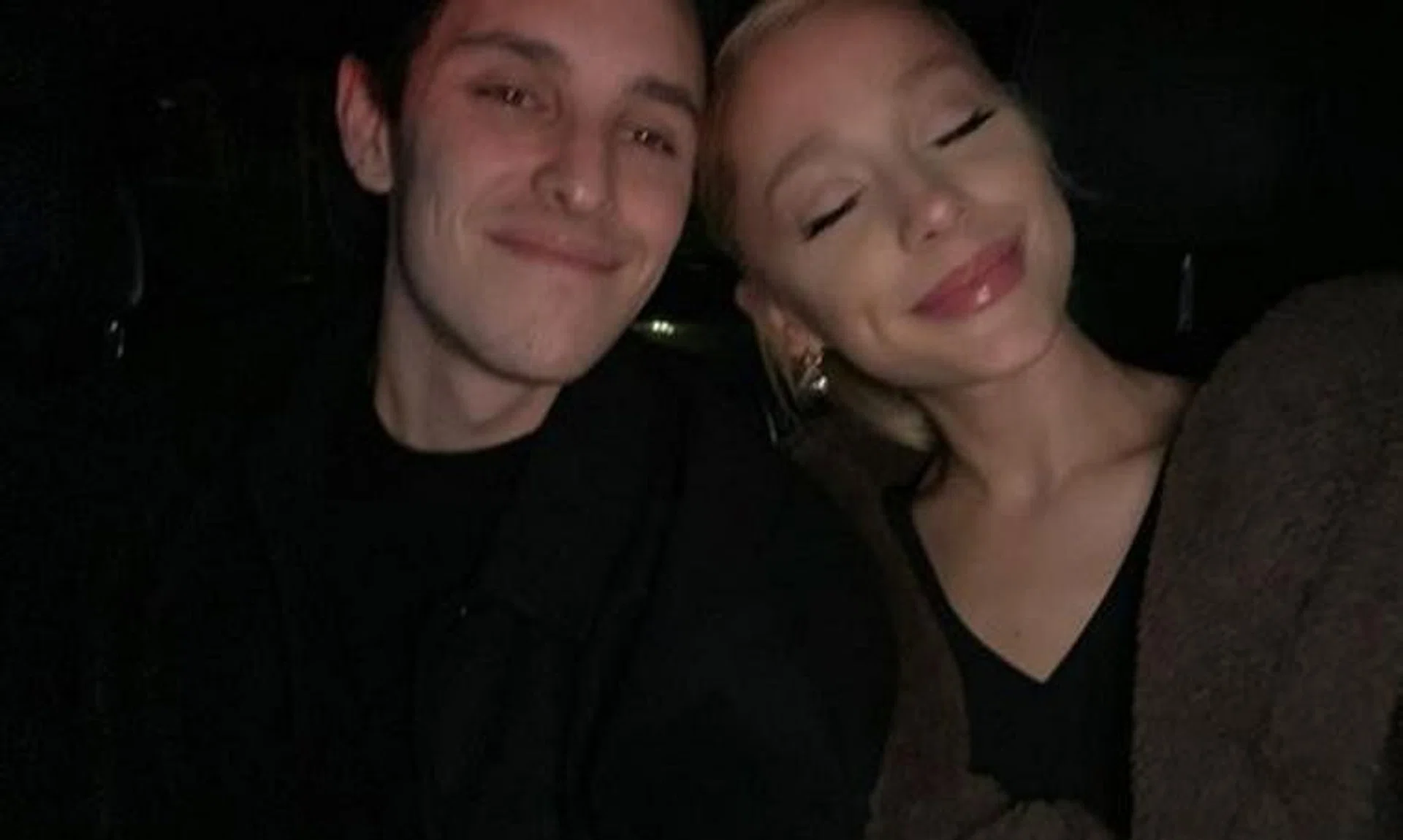 Ariana Grande and her husband Dalton Gomez in a photo posted on social media on Nov 29, 2022.