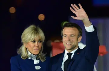 Relief, not joy, at low-key Macron election party