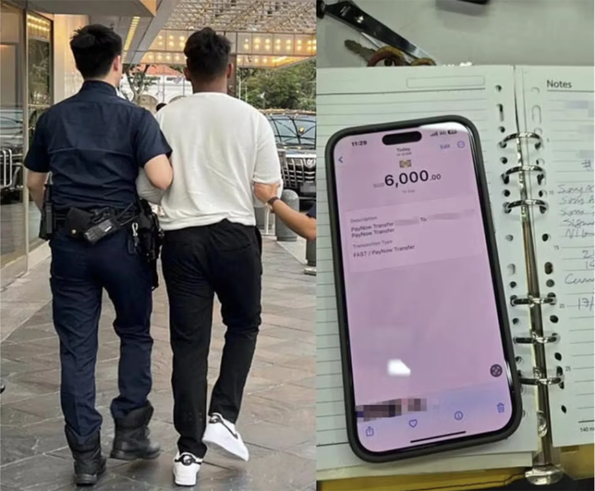 The police arresting the youth when he showed up to hand over the rental camera he sold for $6,000.