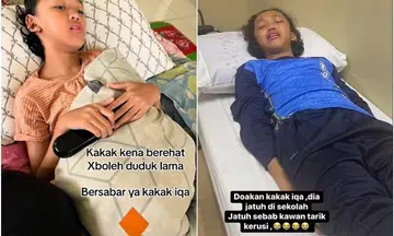 Malaysian girl with cerebral palsy bedridden after chair-pulling prank