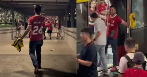 Fan has outburst in public after Liverpool's loss