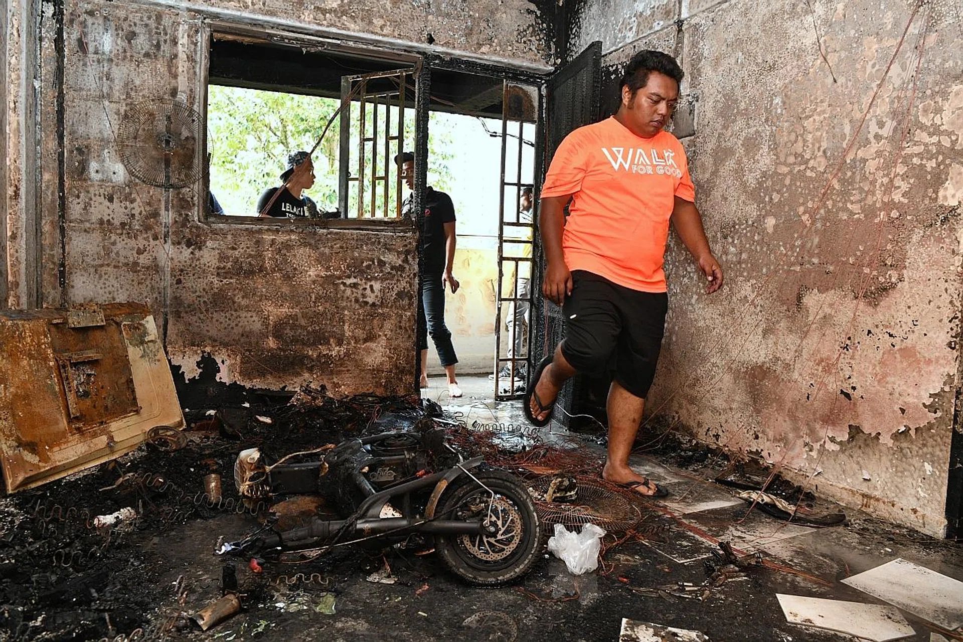 Mr Mohamad Fazir was in the flat when the explosion took place. 