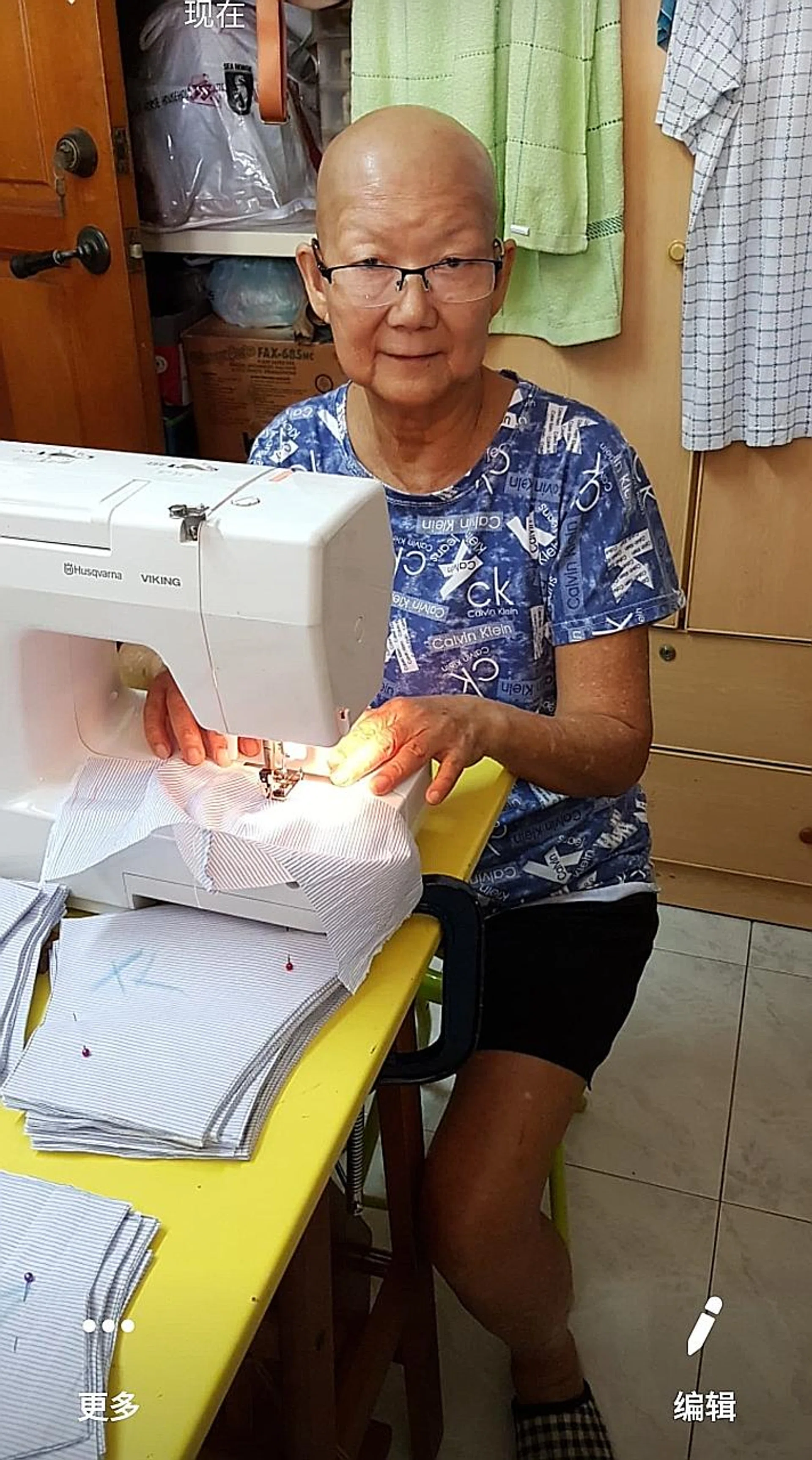 Madam Amy Lee (above) and Madam Yen San Ling are volunteers of Masks Sewn With Love.