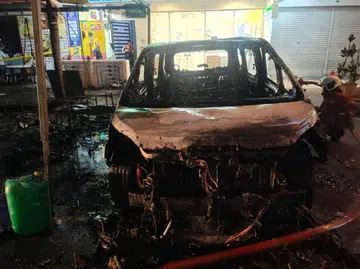 Five vehicles destroyed after fireworks stall in Selangor catches fire