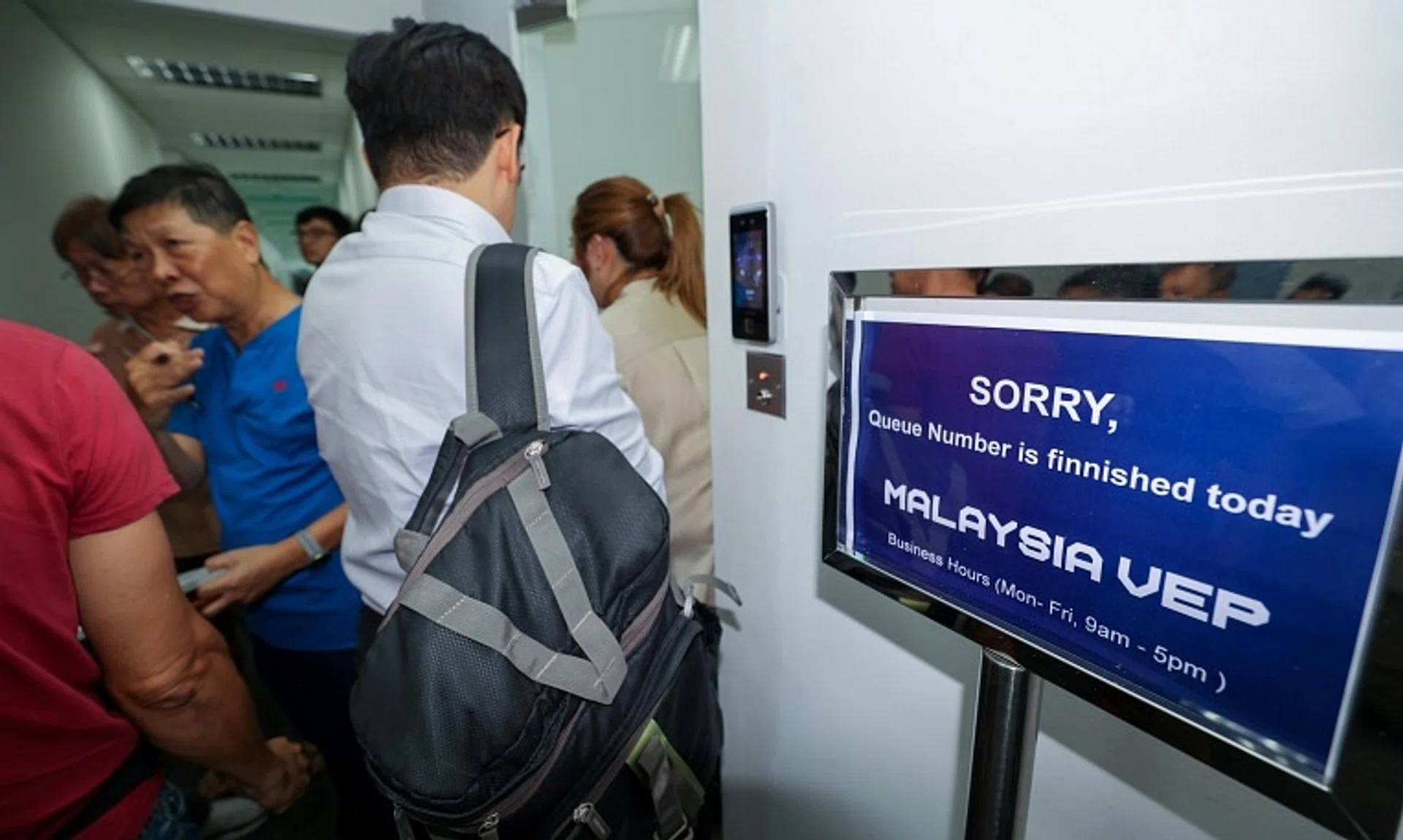 The move to stop walk-ins was in response to the large crowds that have flocked to the information counter.