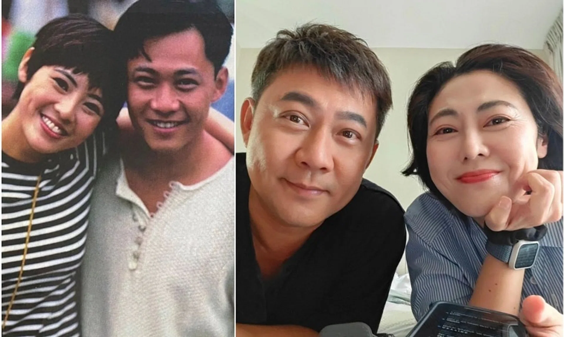 Yao Wenlong and Cynthia Koh in 1994 (left) and in 2024.