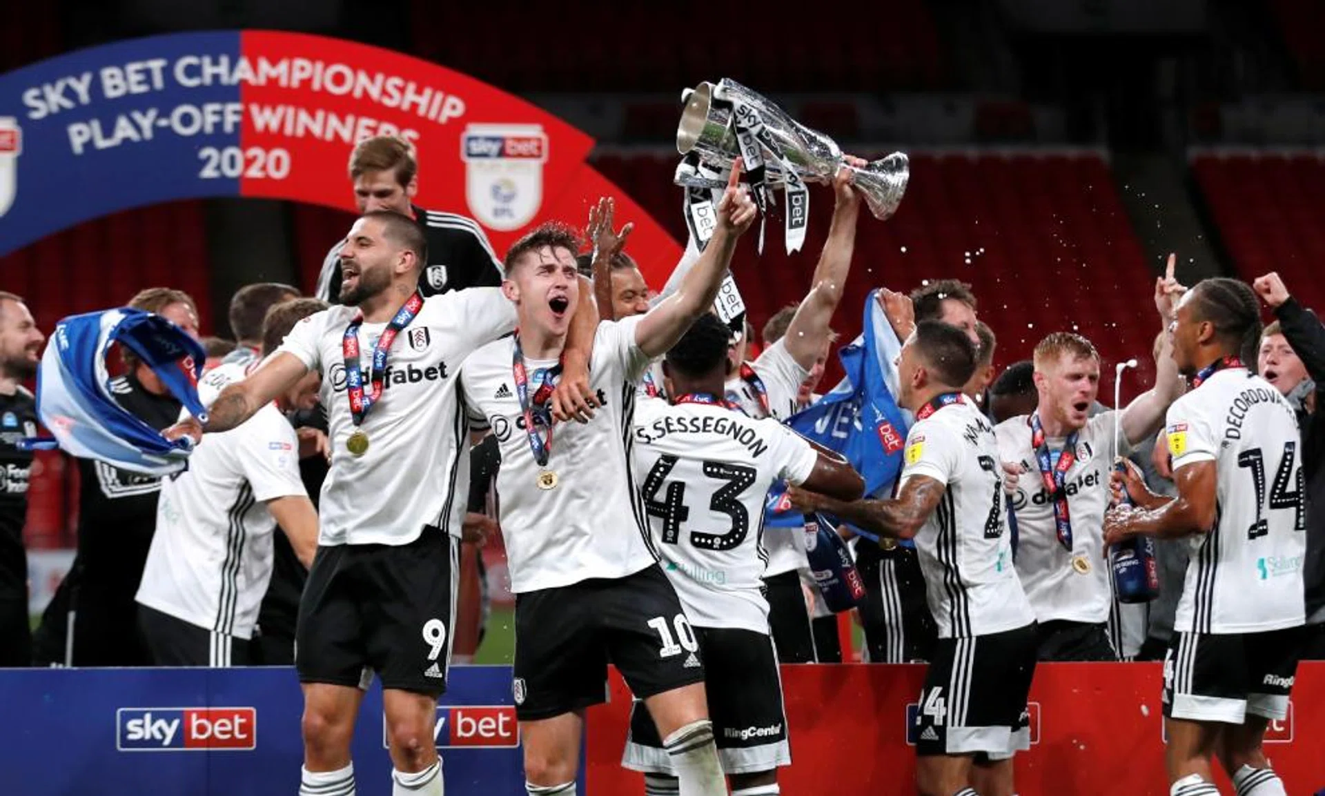 One proposal of "Project Big Picture" is that of an annual four-team play-off for a place in the top flight involving the third, fourth and fifth-placed teams in the Championship and the 16th-placed English Premier League team. Fulham (above) won this year's play-off.