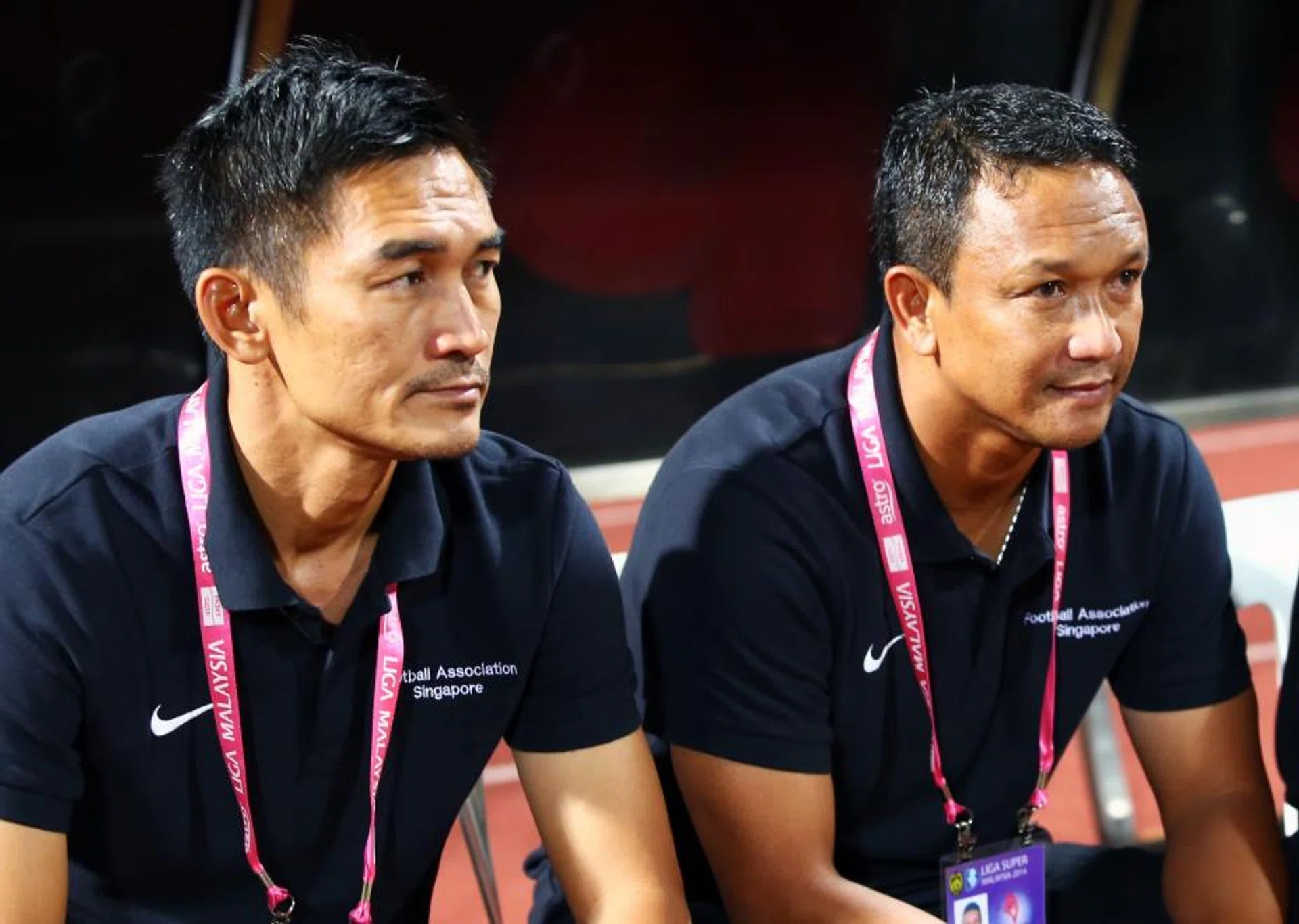Nazri Nasir (left) will take over from Fandi Ahmad (right) as Young Lions coach next season.