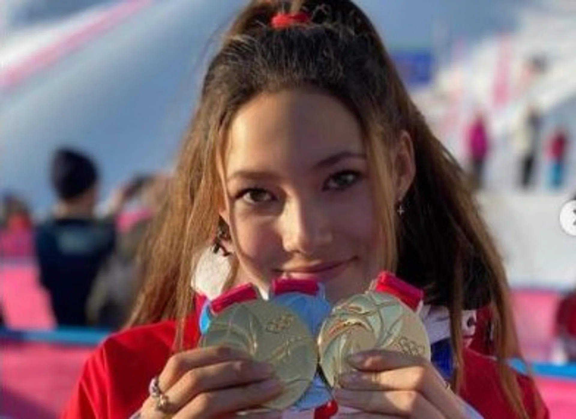 Eileen Gu at the Youth Olympic Games in Switzerland in 2020.