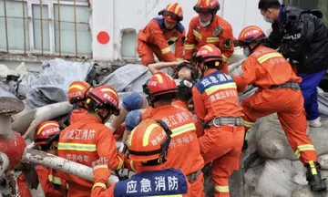 8 rescued after gym ceiling collapses in north-east China school