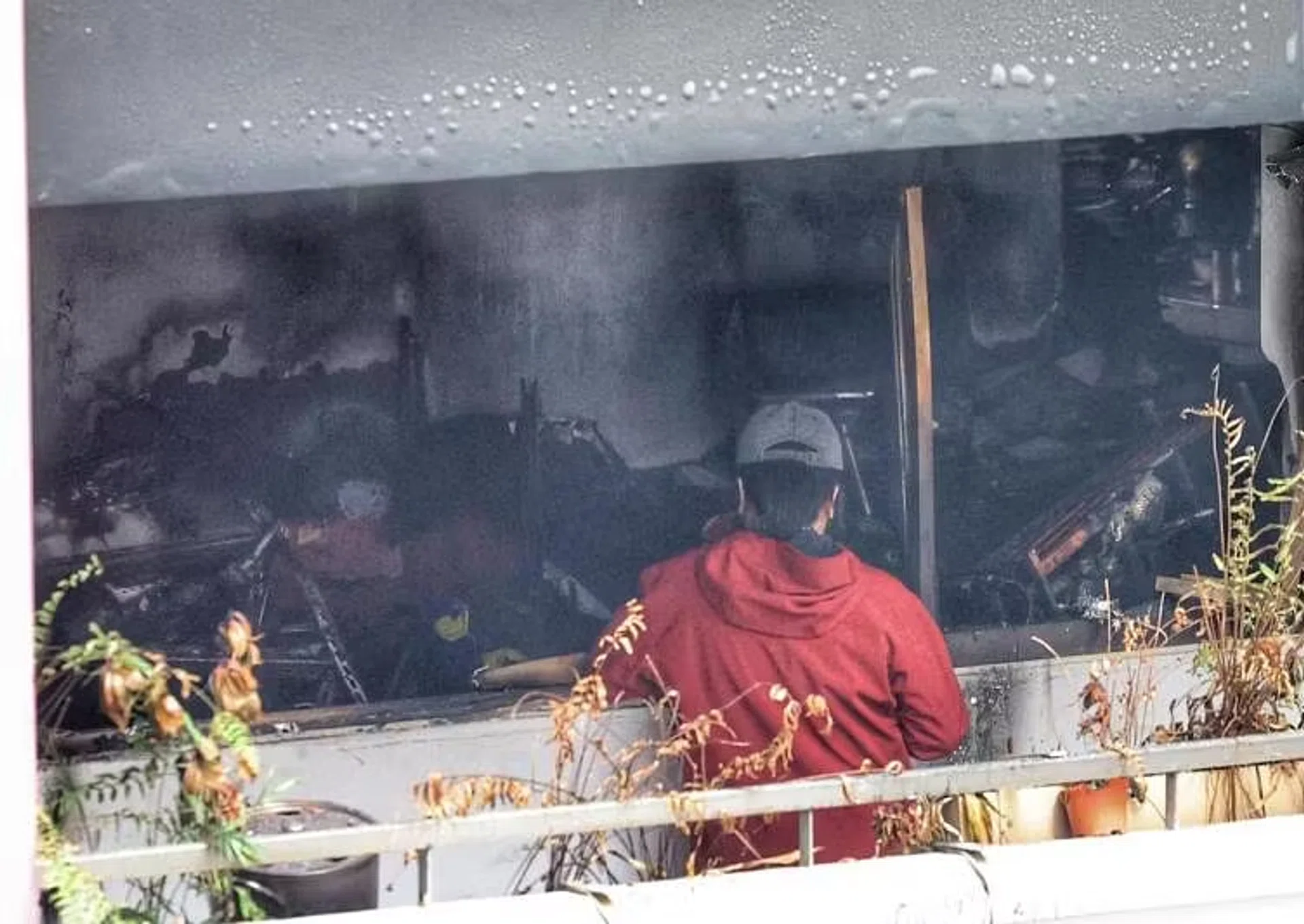 After the fire was put out, the unit was filled with miscellaneous items that had been completely incinerated.
