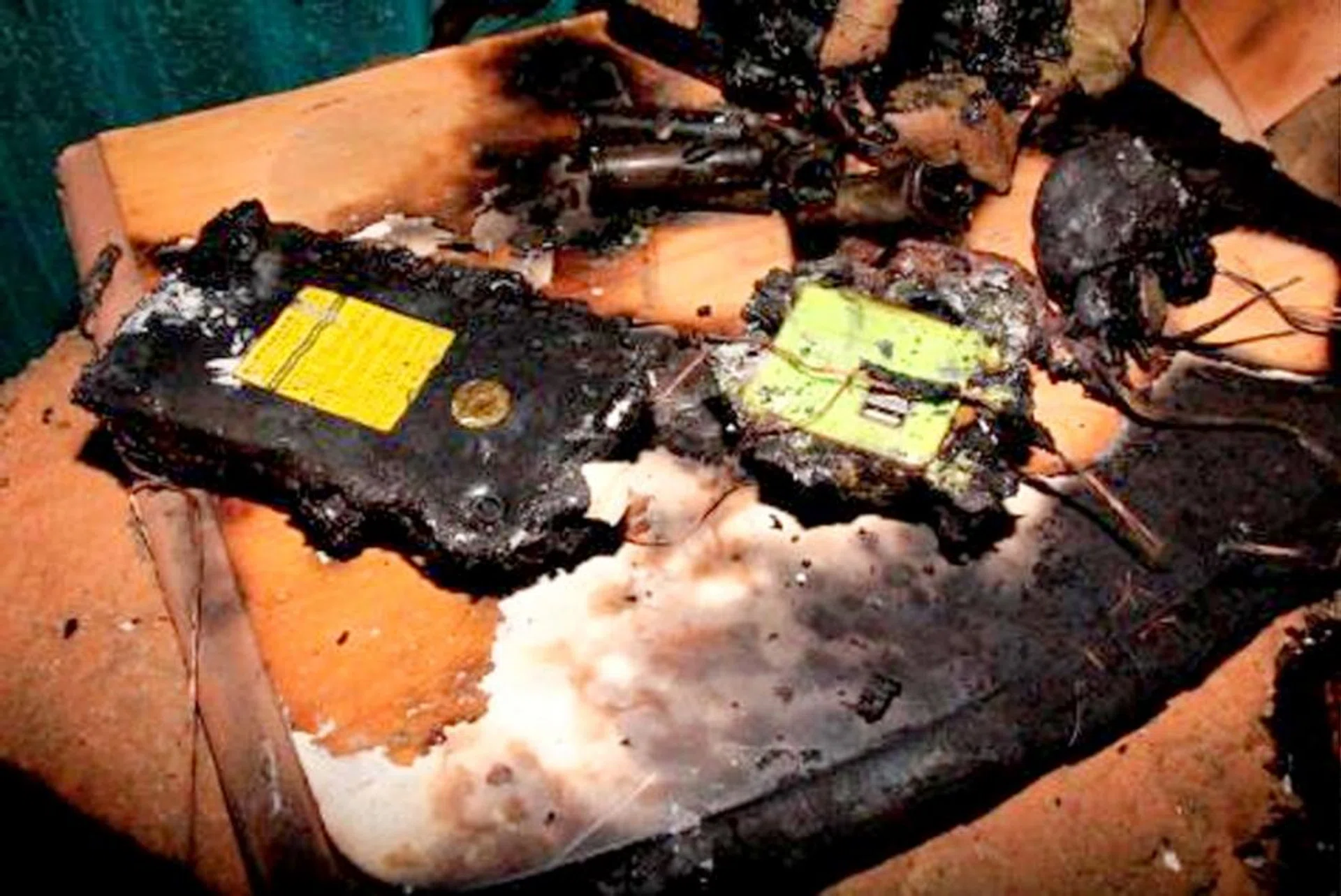 Overnight charging of batteries can result in fires, as with these electric bike batteries (above). 