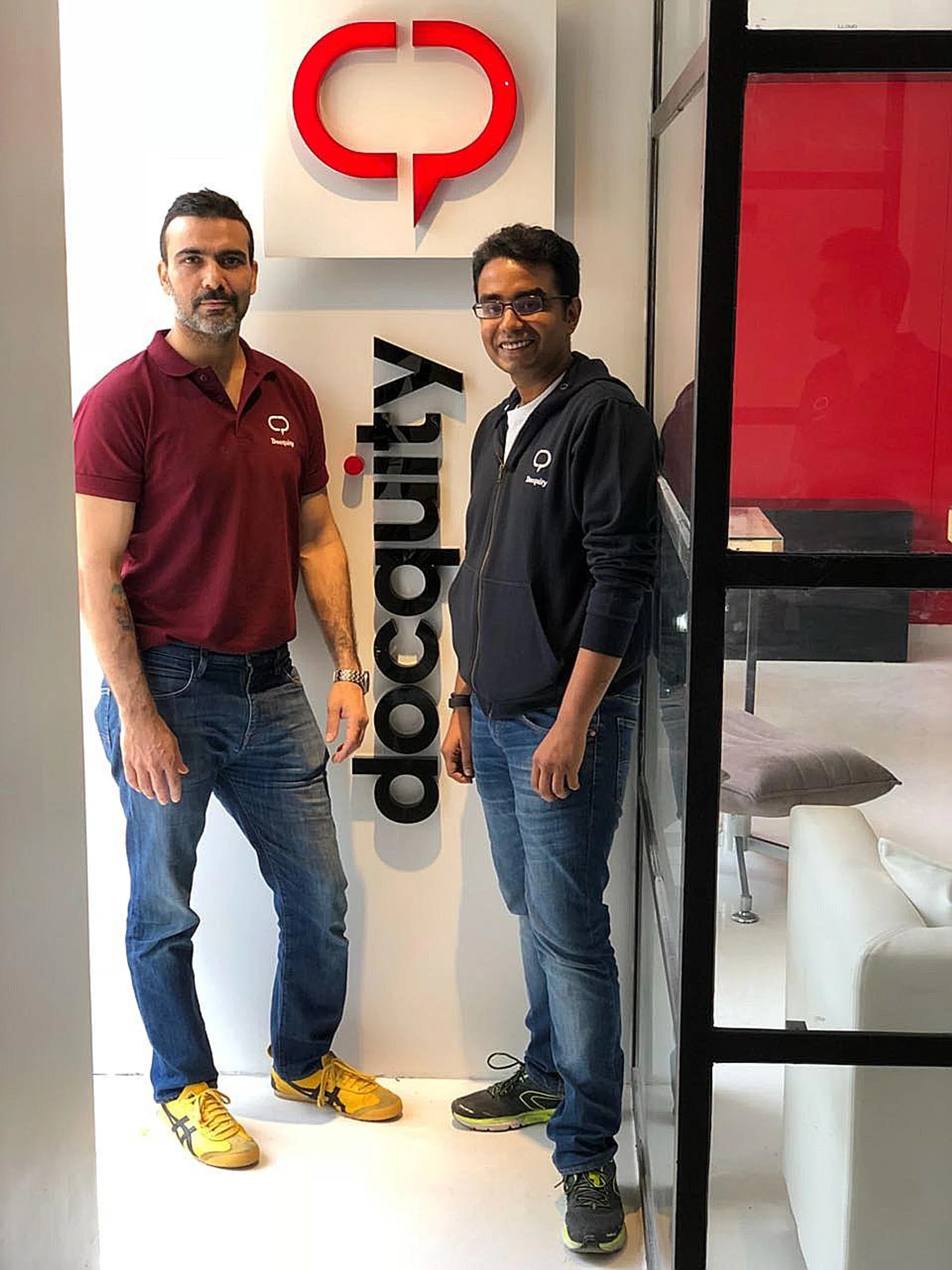 Docquity co-founders Amit Vithal (left) and Indranil Roychowdhury. 