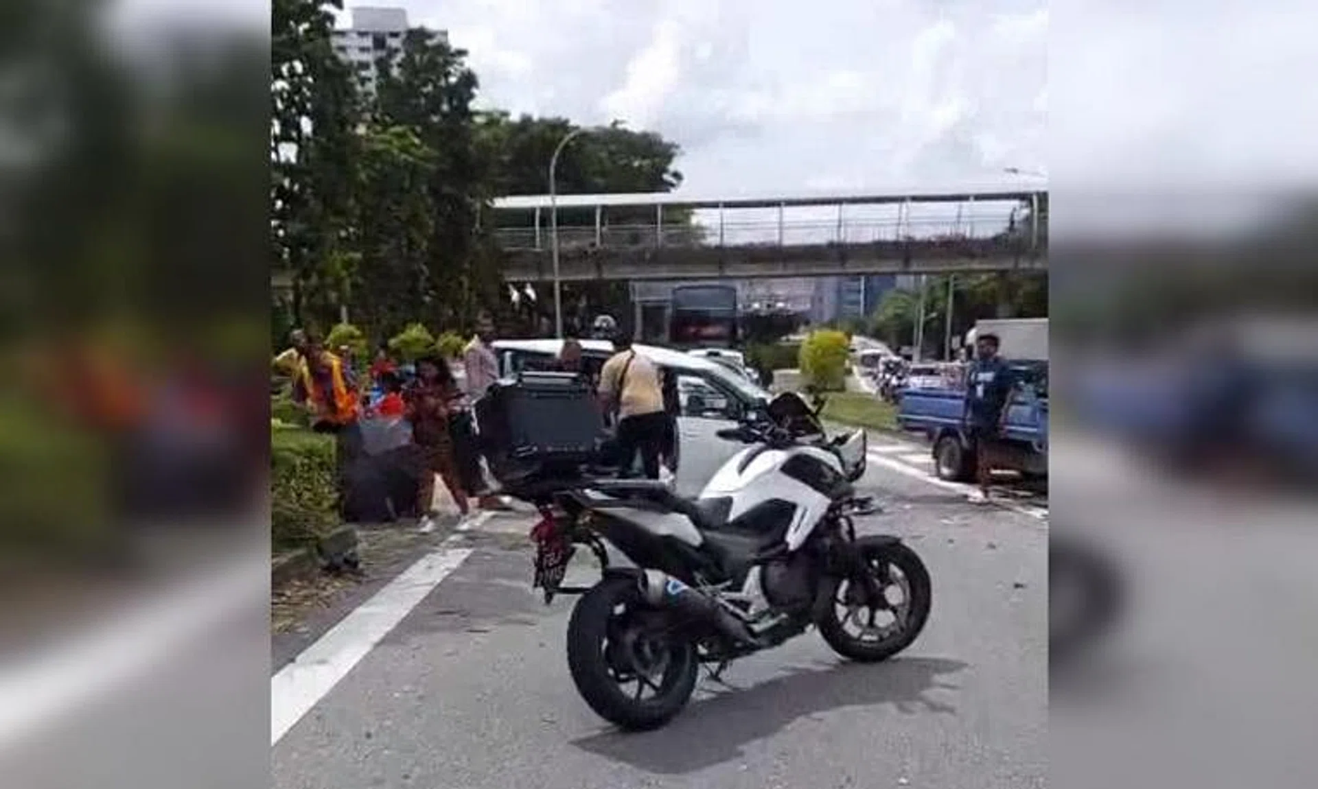 One person had to be extricated from a pick-up truck at the scene of the accident.