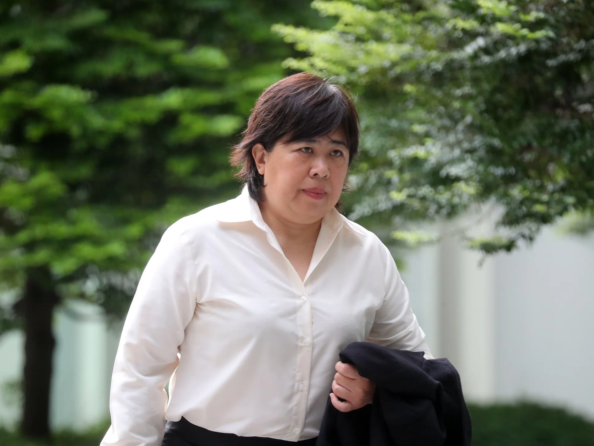 Phoon Chiu Yoke claimed trial after being accused of not wearing a mask in Orchard Road on March 6, 2022.