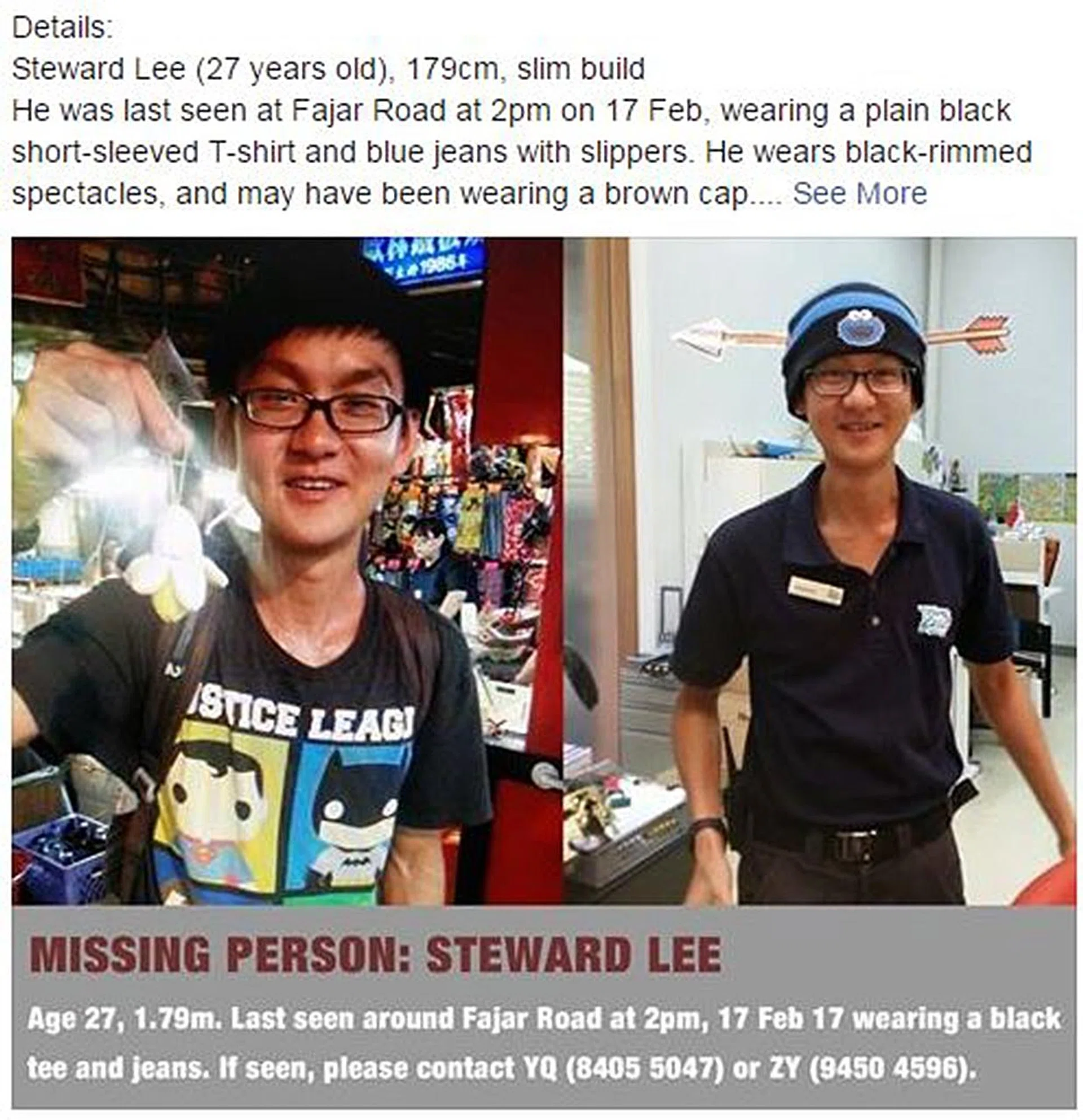 Mr Steward Lee, a former River Safari employee, was a nature lover. 