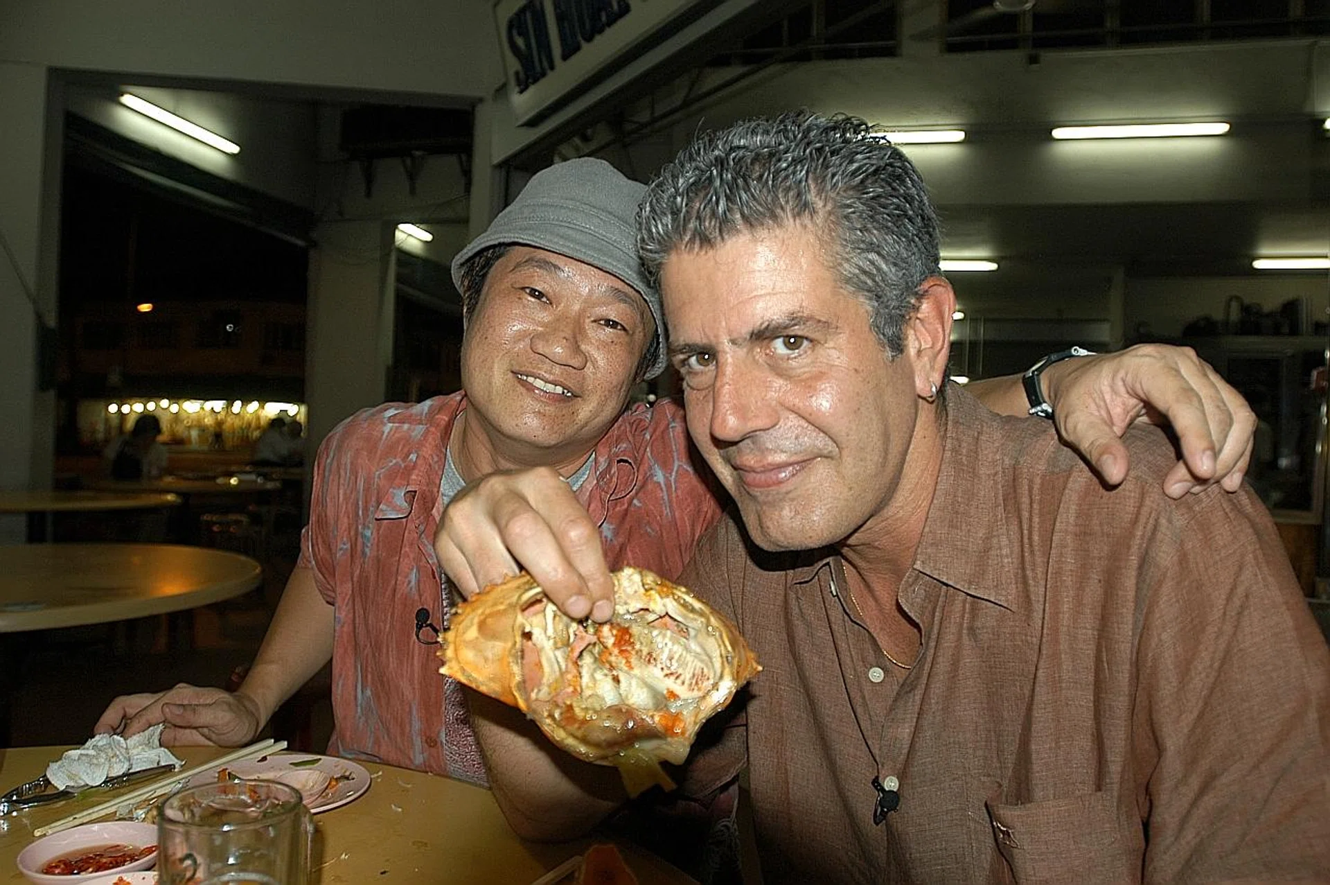 K.F. Seetoh and Anthony Bourdain